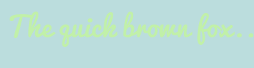 Image with Font Color C1F0A9 and Background Color BBDDDD